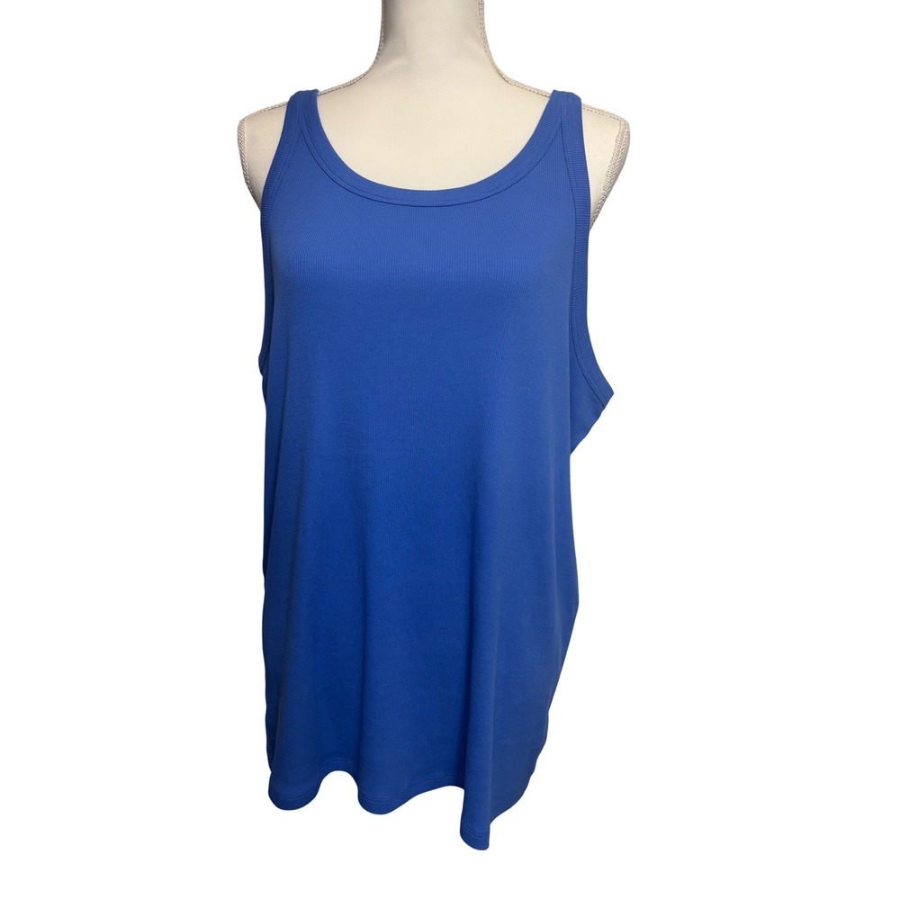 Lucky Brand Women's Blue Sleeveless Tank-Top Size XXL